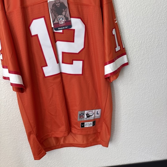 Reebok  Doug Williams Tampa Bay Buccaneers #12 Orange Jersey L - Picture 9 of 16